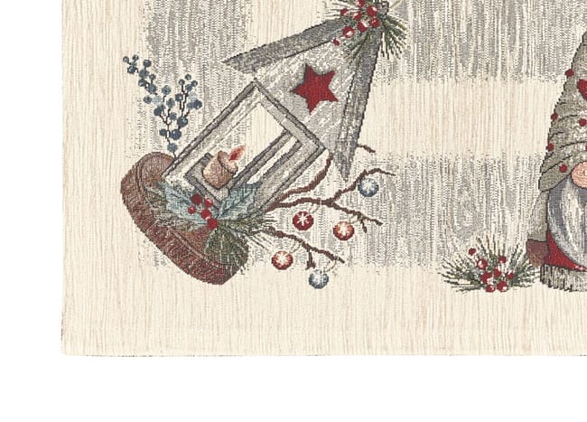 Centrotavola Natalizio 90×90 in Ciniglia – Arredo Tavola magic Noel