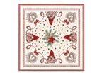 Centrotavola Natalizio 90×90 in Ciniglia – Arredo Tavola Elfo rosso