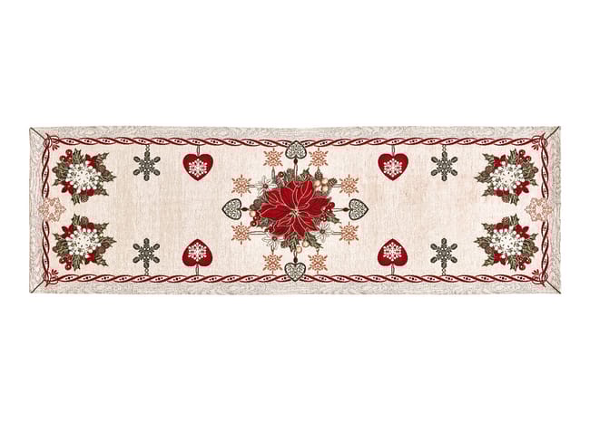 Centrotavola Natalizio 90×90 in Ciniglia – Arredo Tavolo Kristel