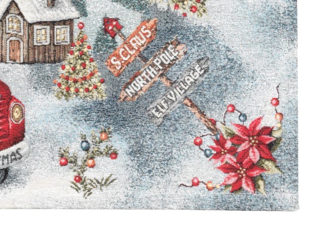 Centrotavola Natalizio 90×90 in Ciniglia – Arredo Tavola Truck