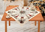 Centrotavola Natalizio 90×90 in Ciniglia – Arredo Tavola magic Noel