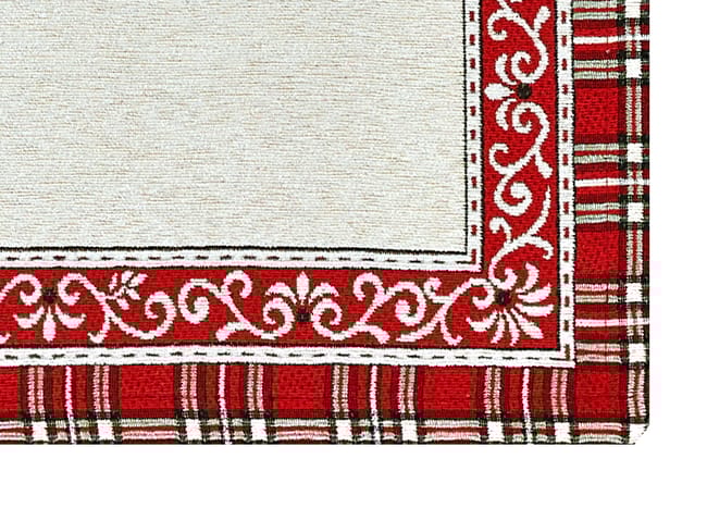 Centrotavola Natalizio 90×90 in Ciniglia – Arredo Tavola Schiaccianoci