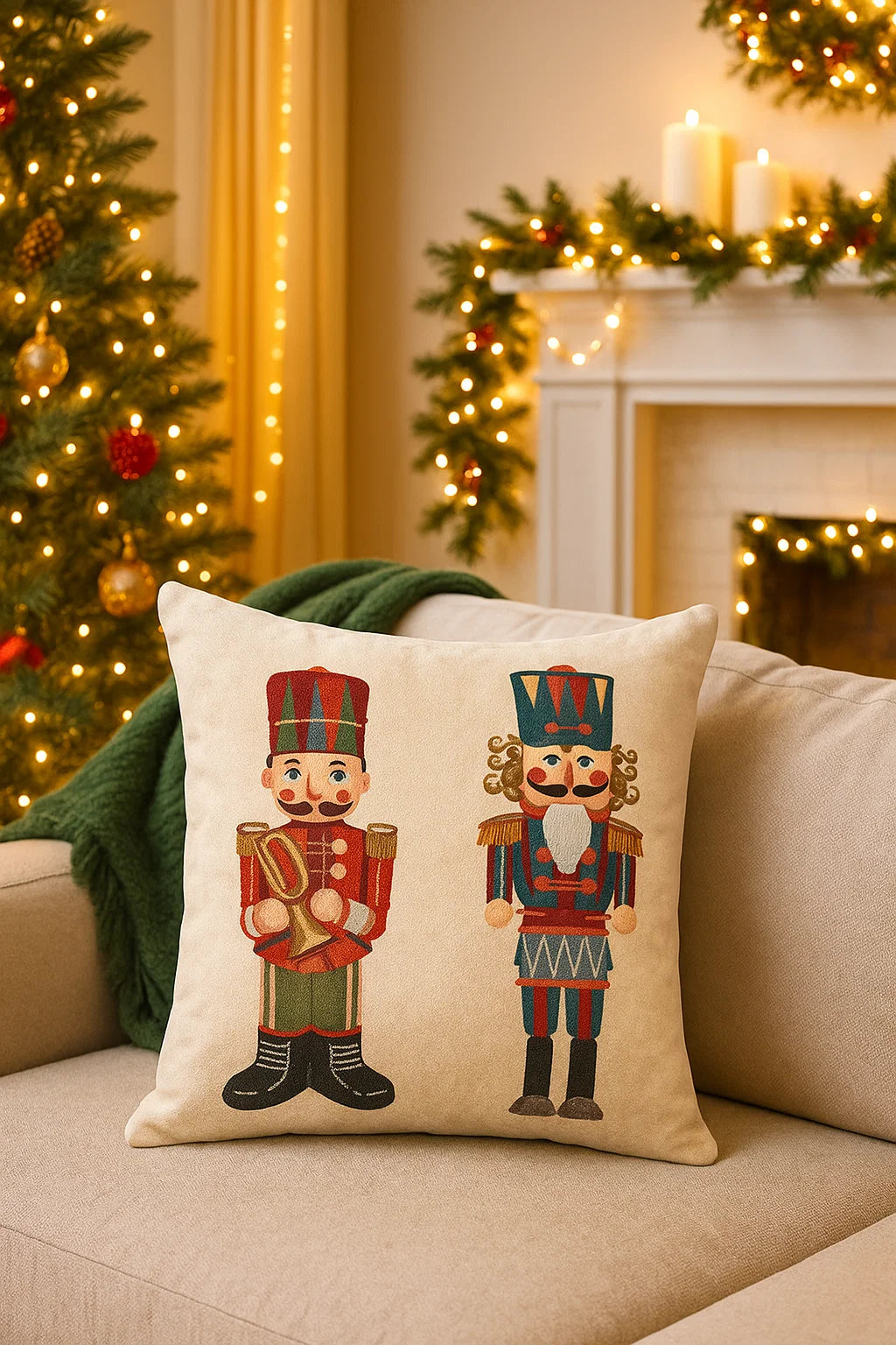 Cuscino di Natale Schiaccianoci