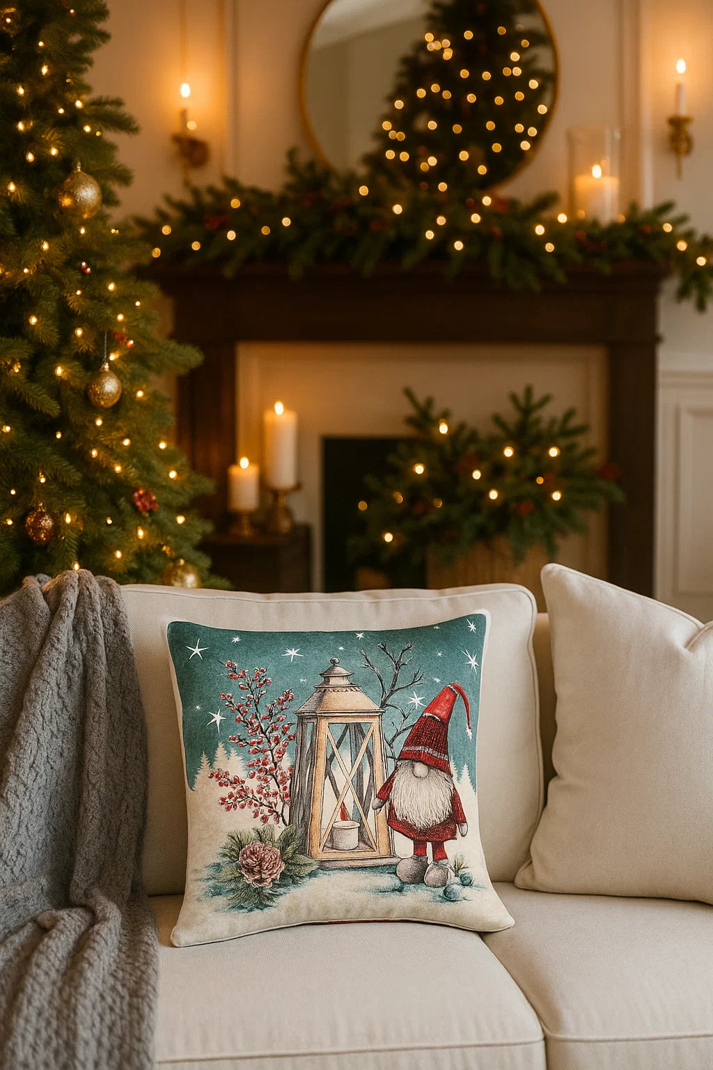 Cuscino di Natale Lanterna
