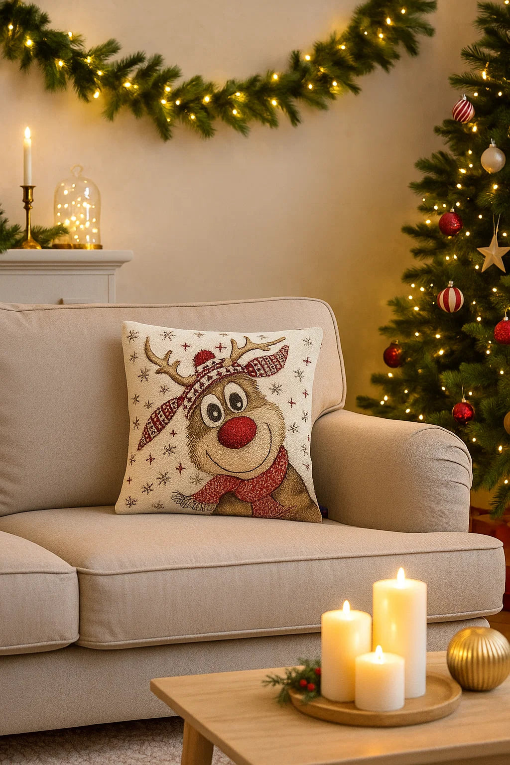 Cuscino di Natale Rudolph