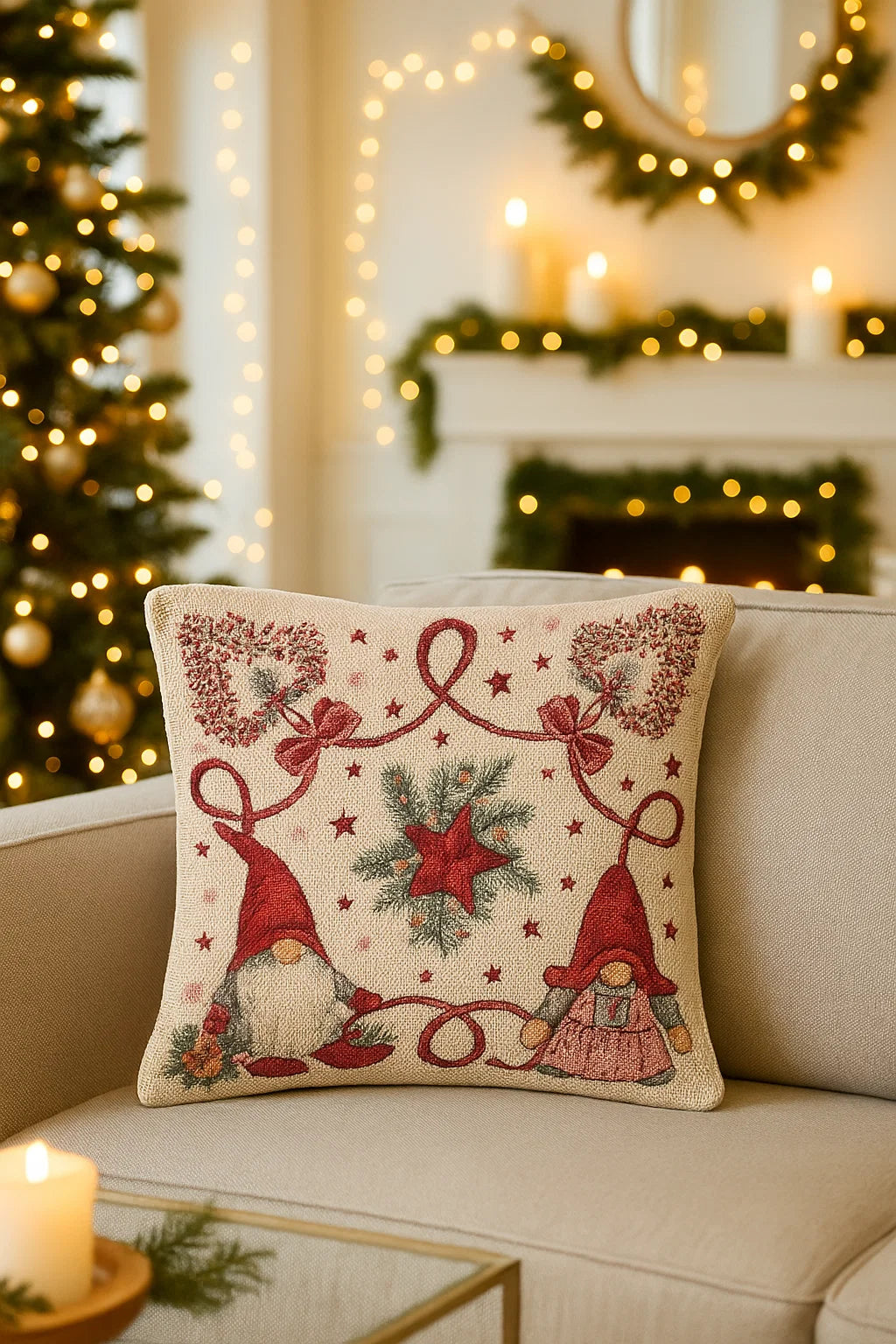 Cuscino di Natale Elfo Red