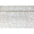 Tovaglia in Cotone Cuori Quadrati White