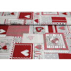 Tovaglia in Cotone Dolce Affetto rosso