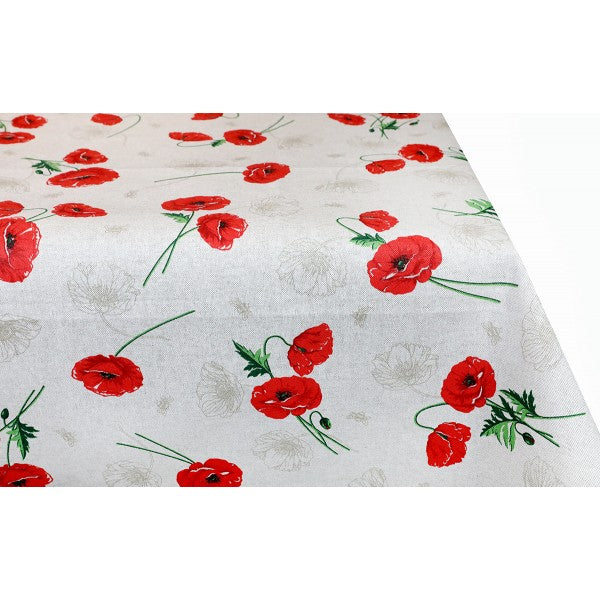 Tovaglia in Cotone Papaveri Rossi