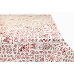 Tovaglia in Cotone Cuori Quadrati Red